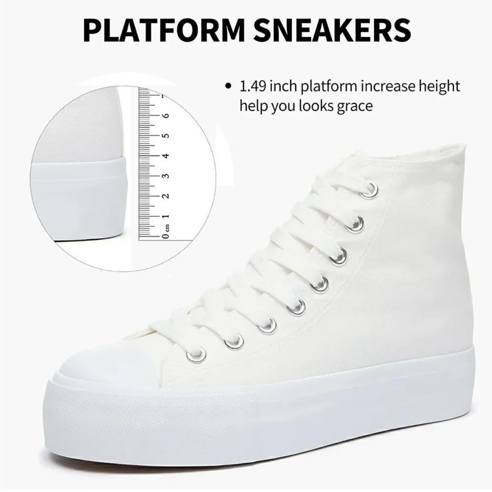Platform Canvas High Top Sneakers